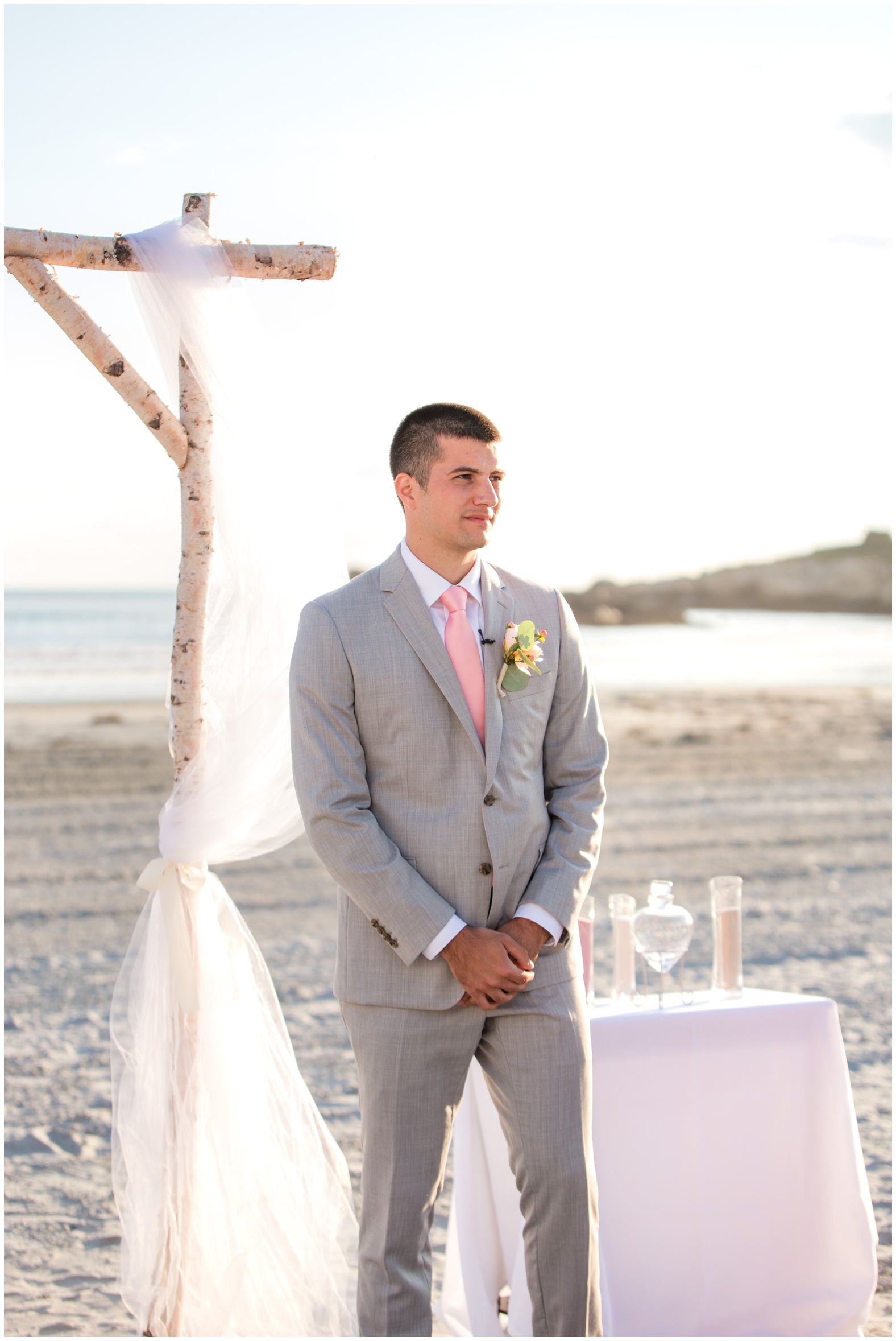 Sunset Beach Wedding at Bailey's Beach, Newport RI