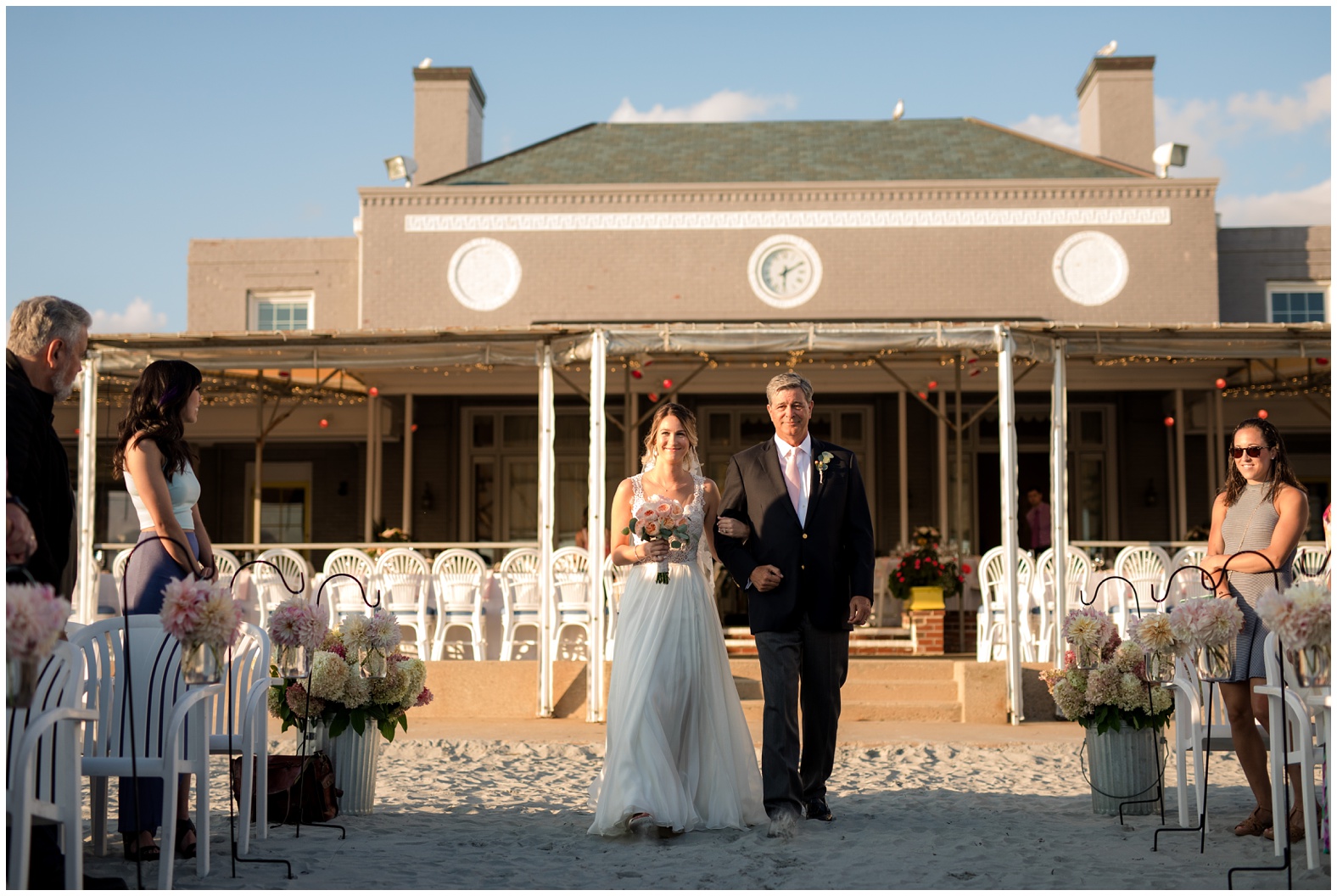 Sunset Beach Wedding at Bailey's Beach, Newport RI