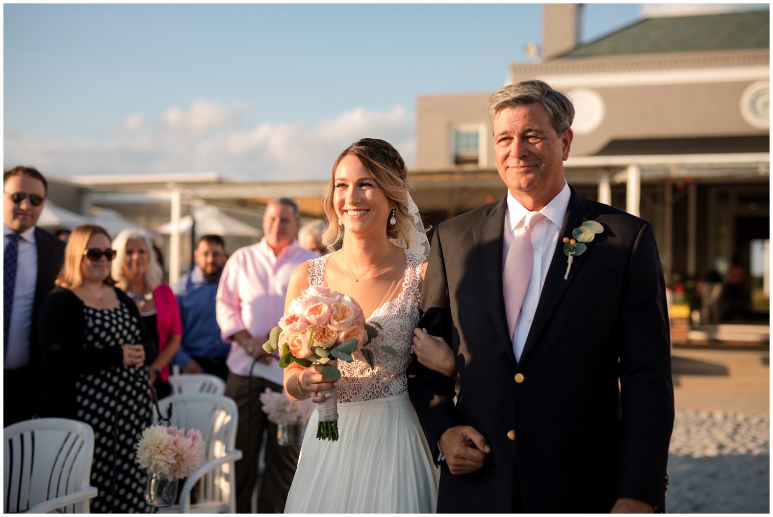 Sunset Beach Wedding at Bailey's Beach, Newport RI