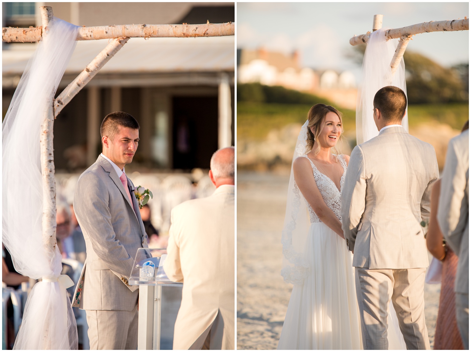 Sunset Beach Wedding at Bailey's Beach, Newport RI