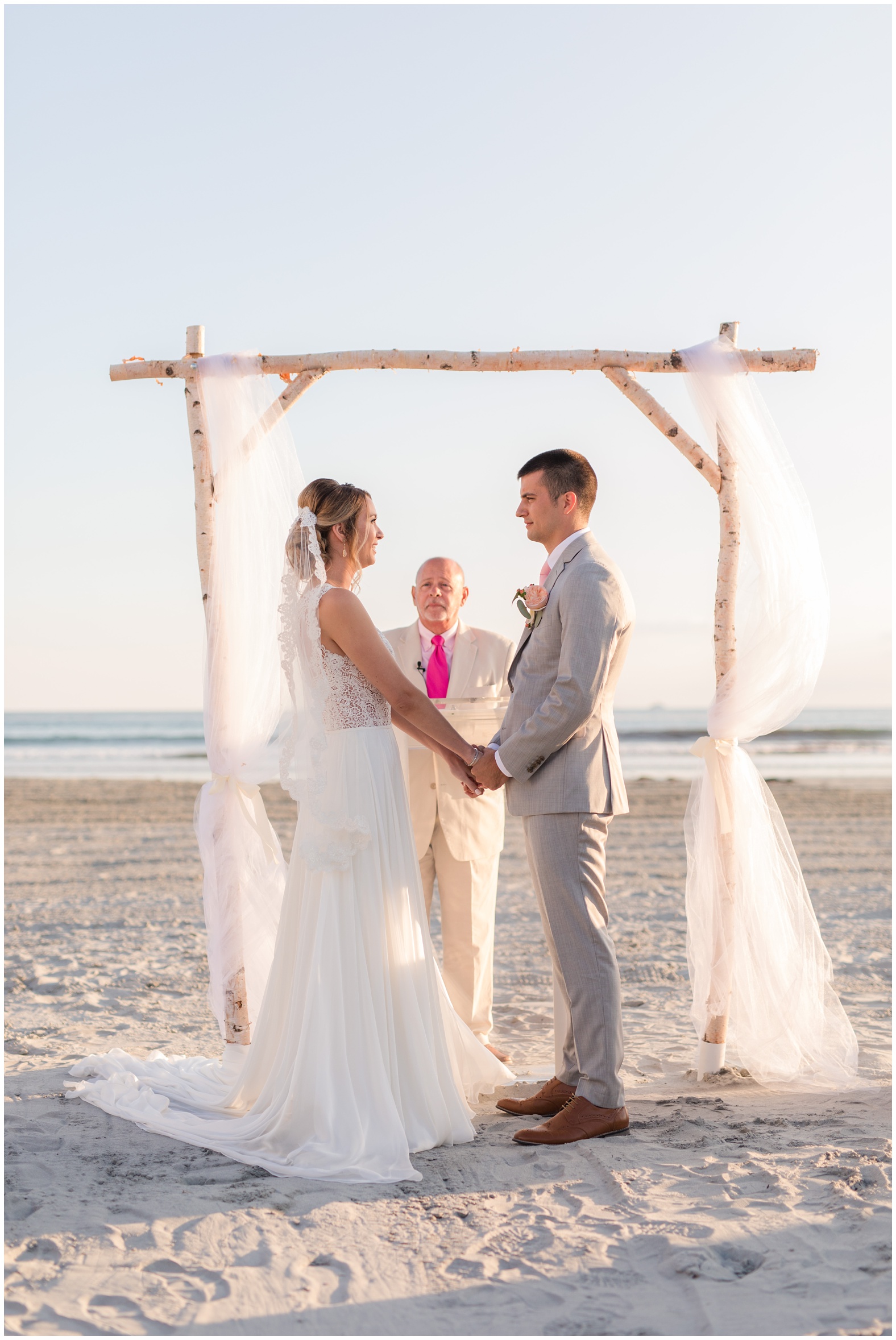 Sunset Beach Wedding at Bailey's Beach, Newport RI