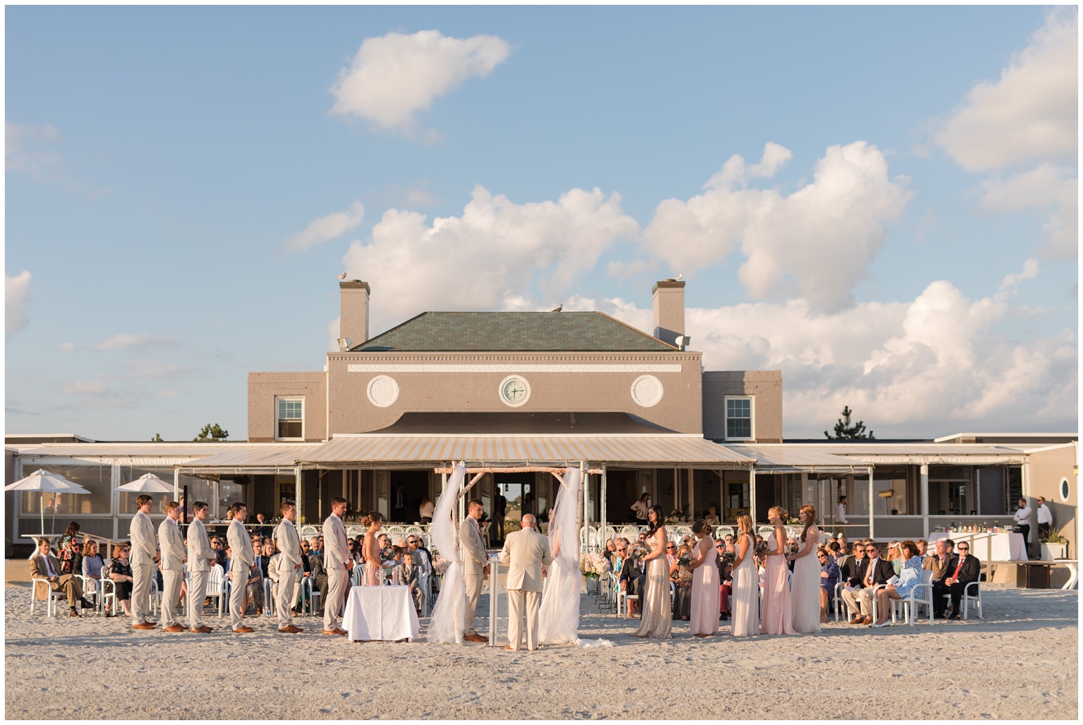 Sunset Beach Wedding at Bailey's Beach, Newport RI