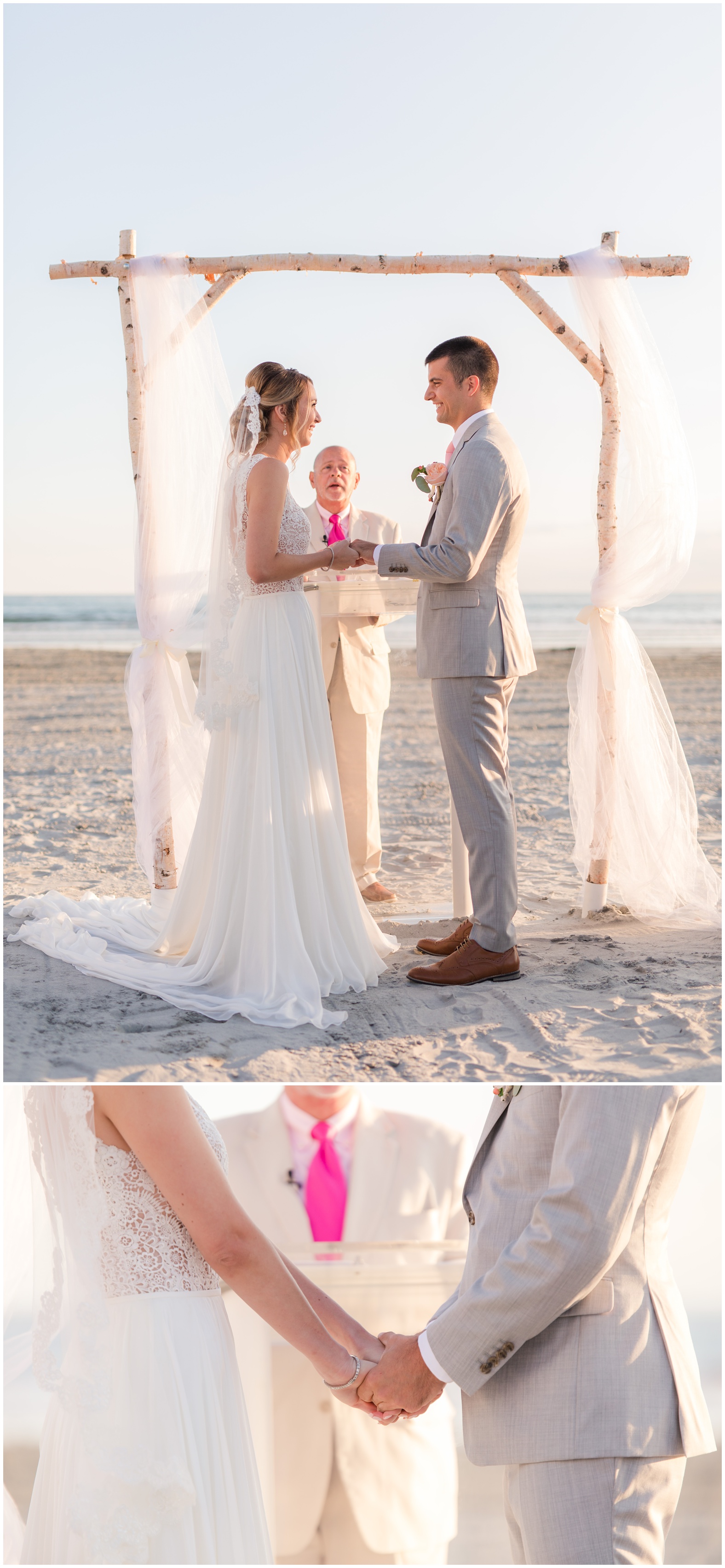 Sunset Beach Wedding at Bailey's Beach, Newport RI