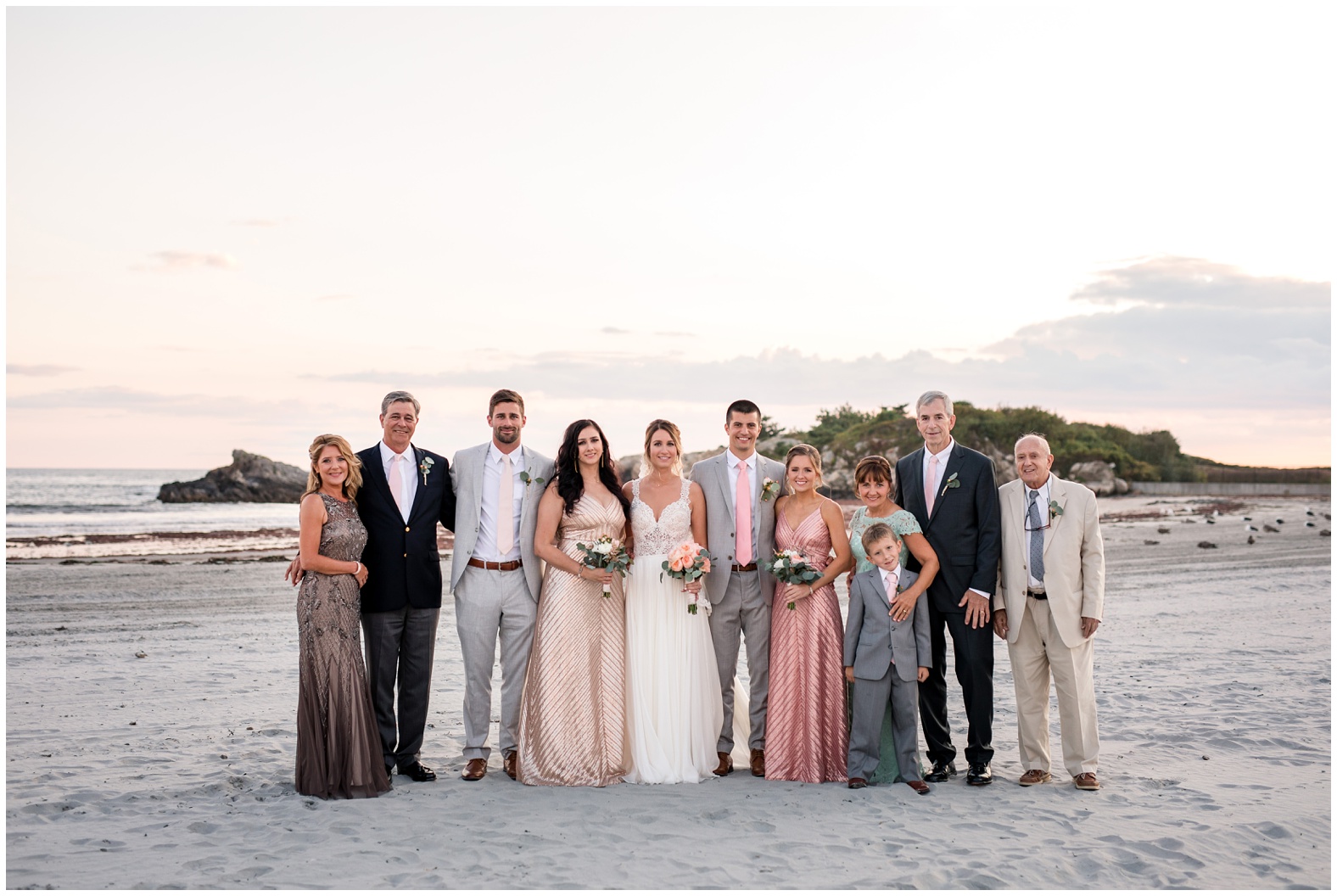 Sunset Beach Wedding at Bailey's Beach, Newport RI