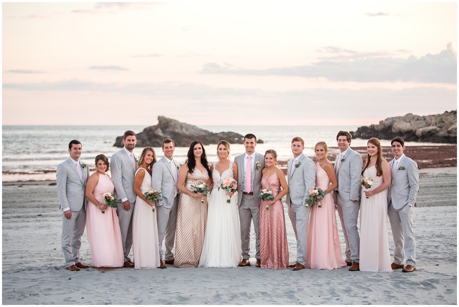 Sunset Beach Wedding at Bailey's Beach, Newport RI