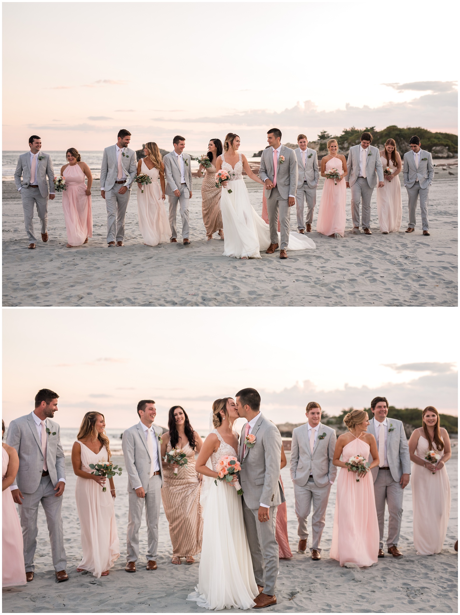 Sunset Beach Wedding at Bailey's Beach, Newport RI