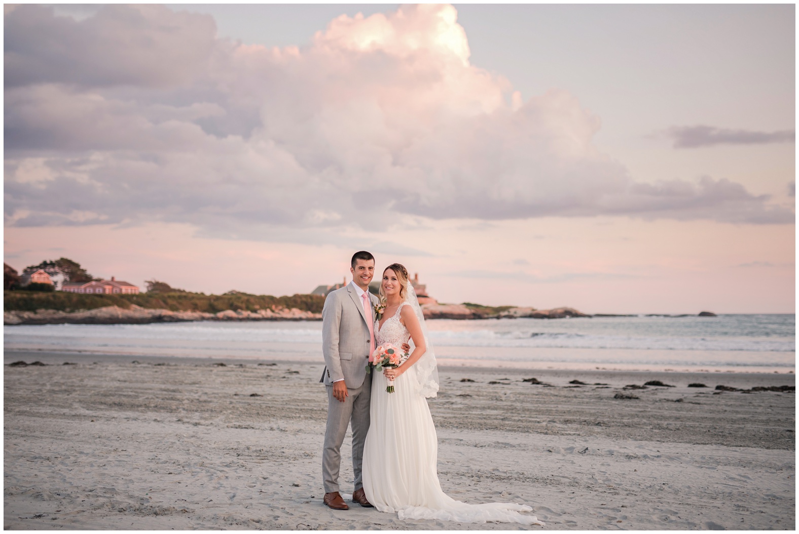 Sunset Beach Wedding at Bailey's Beach, Newport RI