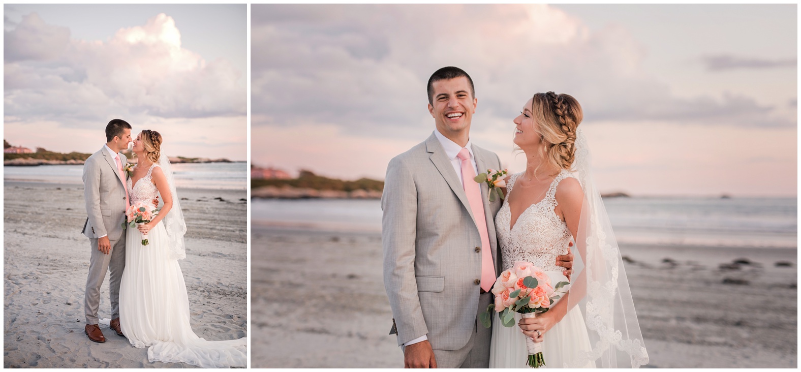 Sunset Beach Wedding at Bailey's Beach, Newport RI