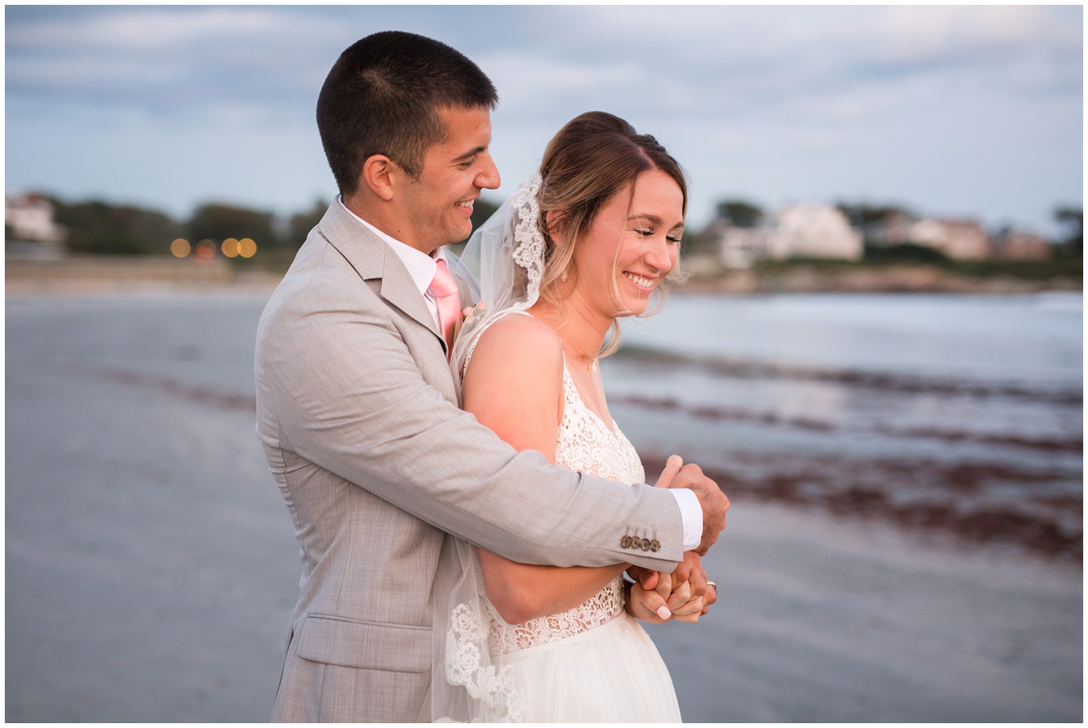 Sunset Beach Wedding at Bailey's Beach, Newport RI