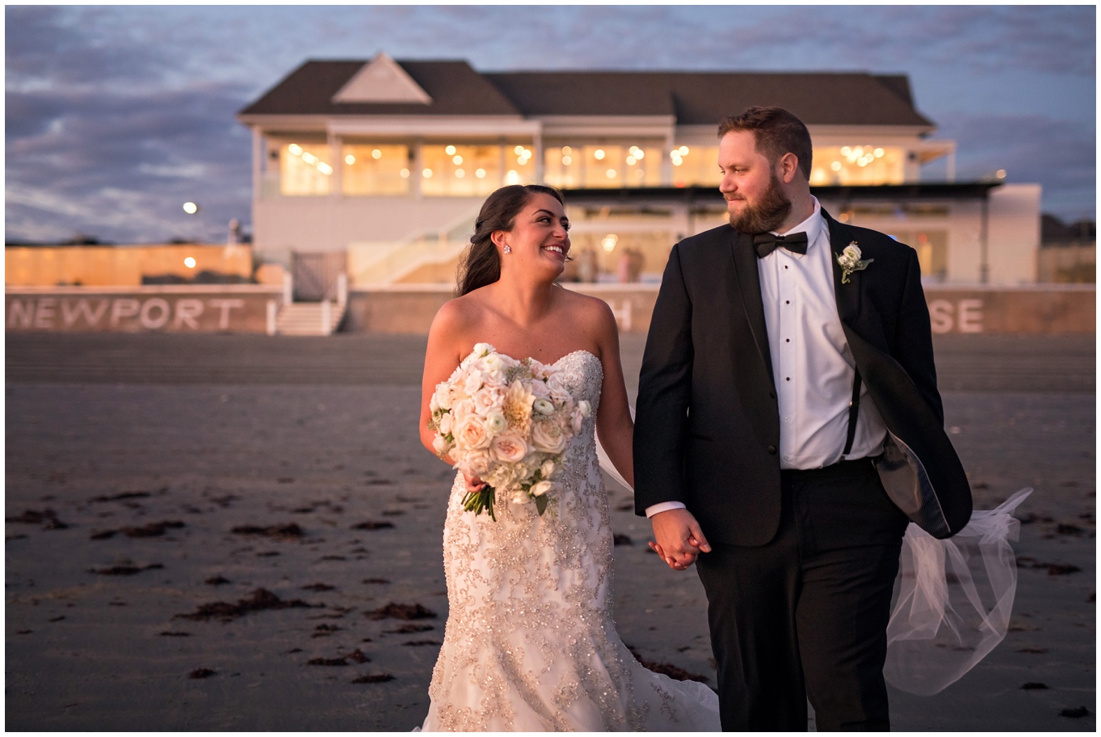 Romantic,Glam,Beach,Sunset,Newport,RI,Rhode Island,Newport Beach House,Minimalistic,